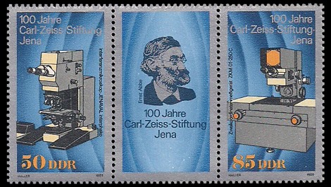  Briefmarke: Dreierstreifen - 100 Jahre Carl-Zeiss-Stiftung Jena