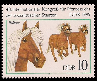 10 Pf Briefmarke: 40. Internationaler Kongress der Pferdezucht, Haflinger