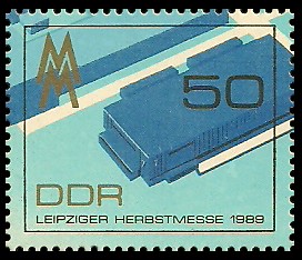 50 Pf Briefmarke: Leipziger Herbstmesse 1989 50 Pf Briefmarke: Leipziger Herbstmesse 1989