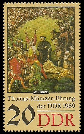 20 Pf Briefmarke: Thomas-Müntzer-Ehrung der DDR, Schlachtfeld