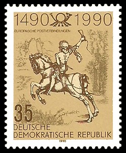 35 Pf Briefmarke: Europäische Postverbindungen