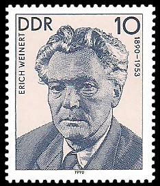 10 Pf Briefmarke: Verdienstvolle Persönlichkeiten der Arbeiterbewegung, Erich Weinert