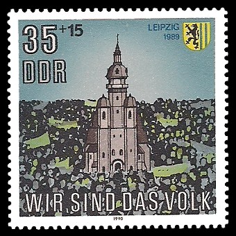 35 + 15 Pf Briefmarke: Wir sind das Volk