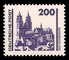 Freimarke Bauwerke, Magdeburger Dom - Briefmarke DDR