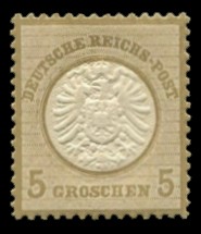 5 Gr Briefmarke: Adler mit großem Brustschild, Groschen
