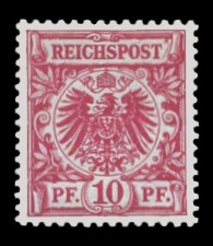 10 Pf Briefmarke: Ziffer im Perlenoval, Adler im Kreis