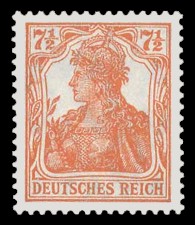 7 &frac12; Pf Briefmarke: Germania (nicht schraffiert)