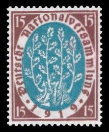 15 Pf Briefmarke: Deutsche Nationalversammlung
