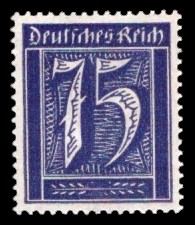 75 Pf Briefmarke: Große Ziffernzeichnung, 75 (Wz Waffeln) 75 Pf Briefmarke: Große Ziffernzeichnung, 75 (Wz Waffeln)