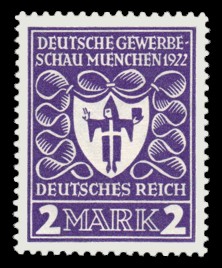 2 M Briefmarke: Deutsche Gewerbeschau M&uuml;nchen