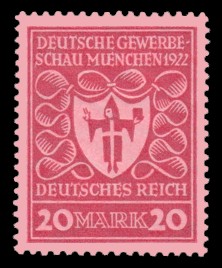 20 M Briefmarke: Deutsche Gewerbeschau M&uuml;nchen