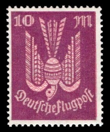 10 M Briefmarke: Flugpostausgabe, Taube