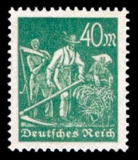 40 M Briefmarke: Arbeiter, Bauer