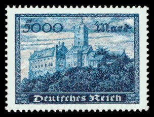 5000 M Briefmarke: Bedeutende deutsche Bauwerke, Wartburg 5000 M Briefmarke: Bedeutende deutsche Bauwerke, Wartburg
