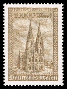 10000 M Briefmarke: Bedeutende deutsche Bauwerke, Kölner Dom