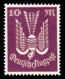 10 M Briefmarke: Flugpostausgabe, Taube (ohne Unterdruck) 10 M Briefmarke: Flugpostausgabe, Taube (ohne Unterdruck)