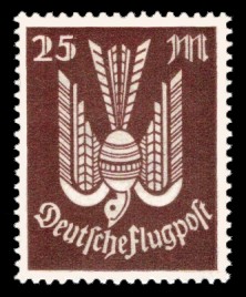 25 M Briefmarke: Flugpostausgabe, Taube (ohne Unterdruck) 25 M Briefmarke: Flugpostausgabe, Taube (ohne Unterdruck)