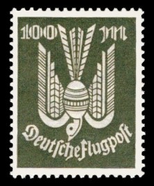 100 M Briefmarke: Flugpostausgabe, Taube (ohne Unterdruck) 100 M Briefmarke: Flugpostausgabe, Taube (ohne Unterdruck)
