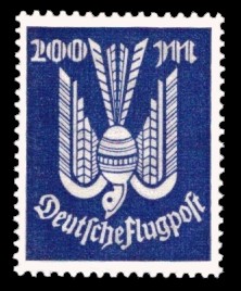 200 M Briefmarke: Flugpostausgabe, Taube (ohne Unterdruck)