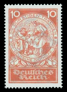 10 + 30 Pf Briefmarke: Deutsche Nothilfe, Durst