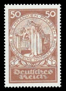 50 Pf + 1,50 M Briefmarke: Deutsche Nothilfe, Krank