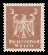 3 Pf Briefmarke: Serie Reichsadler
