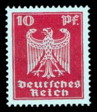 10 Pf Briefmarke: Serie Reichsadler