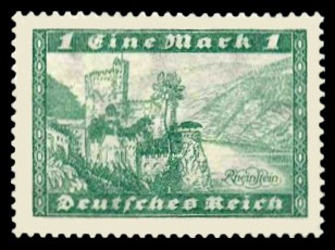 1 M Briefmarke: Bauwerke, Burg Rheinstein 1 M Briefmarke: Bauwerke, Burg Rheinstein