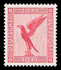 10 Pf Briefmarke: Flugpostausgabe, Adler