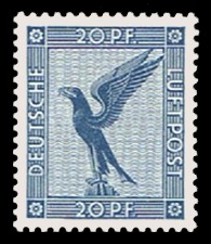 20 Pf Briefmarke: Flugpostausgabe, Adler