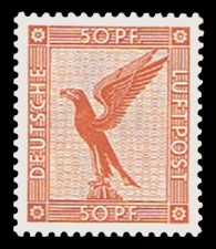 50 Pf Briefmarke: Flugpostausgabe, Adler