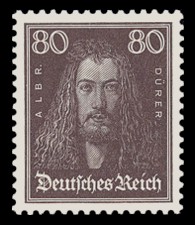 80 Pf Briefmarke: Ber&uuml;hmte Deutsche, Albrecht D&uuml;rer