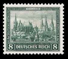 8 + 4 Rpf Briefmarke: IPOSTA in Berlin, Bauwerke, Aachen 8 + 4 Rpf Briefmarke: IPOSTA in Berlin, Bauwerke, Aachen