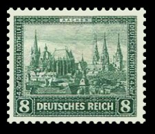 8 + 4 Rpf Briefmarke: Deutsche Nothilfe, Bauwerke, Aachen