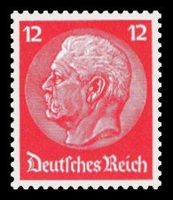 12 Pf Briefmarke: Paul von Hindenburg
