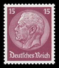 15 Pf Briefmarke: Paul von Hindenburg