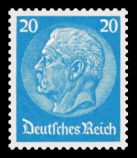 20 Pf Briefmarke: Paul von Hindenburg
