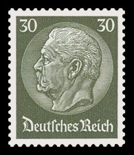 30 Pf Briefmarke: Paul von Hindenburg