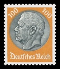 100 Pf Briefmarke: Paul von Hindenburg