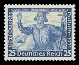 25 + 15 Rpf Briefmarke: Deutsche Nothilfe, R.Wagner-Werke, Lohengrin