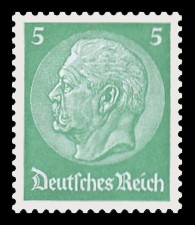 5 Pf Briefmarke: Paul von Hindenburg