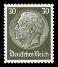 30 Pf Briefmarke: Paul von Hindenburg