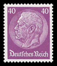 40 Pf Briefmarke: Paul von Hindenburg