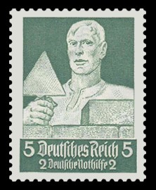 5 + 2 Pf Briefmarke: Deutsche Nothilfe, Berufe, Maurer