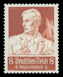 8 + 4 Pf Briefmarke: Deutsche Nothilfe, Berufe, Baumeister