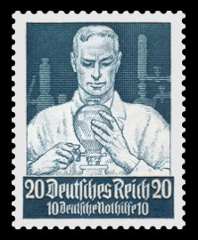 20 + 10 Pf Briefmarke: Deutsche Nothilfe, Berufe, Chemiker