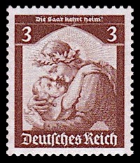 3 Pf Briefmarke: Saarabstimmung