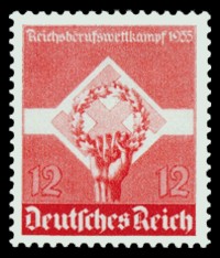12 Pf Briefmarke: Reichsberufswettkampf 1935