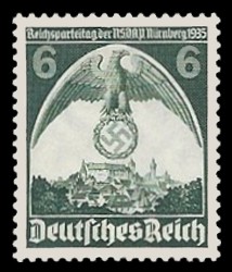 6 Pf Briefmarke: 7. Reichsparteitag 1935