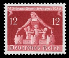12 Pf Briefmarke: VI. Gemeindekongress in Berlin u M&uuml;nchen